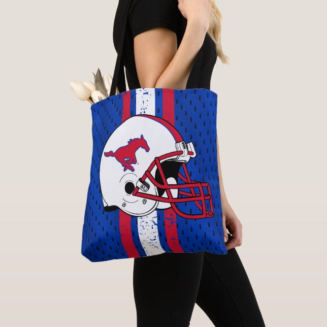 SMU Mustangs Jersey Tote Bag (Close Up)