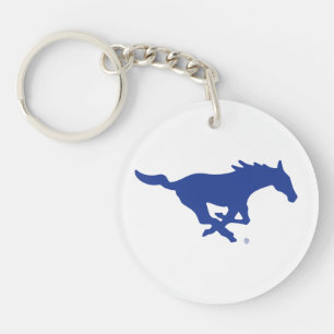 SMU Mustangs Keychain