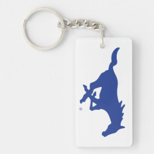 SMU Mustangs Keychain
