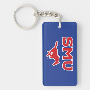 SMU Mustangs Keychain