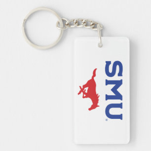 SMU Mustangs Keychain