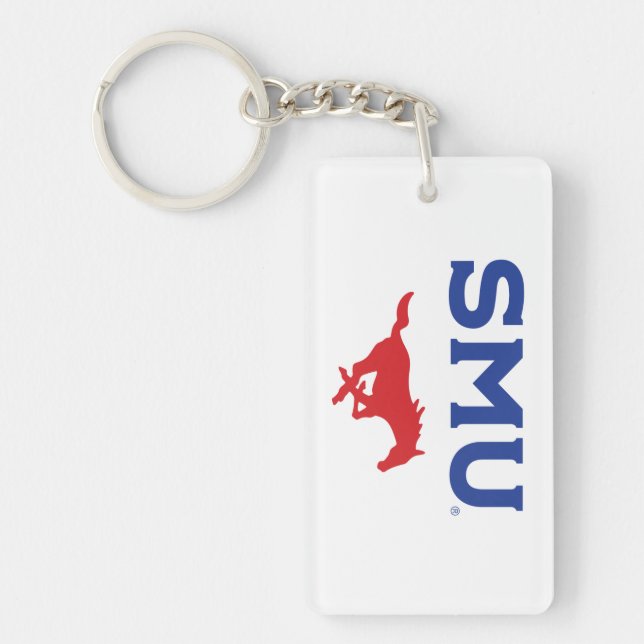 SMU Mustangs Keychain (Front)