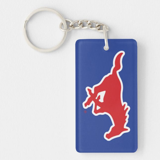 SMU Mustangs Keychain (Front)