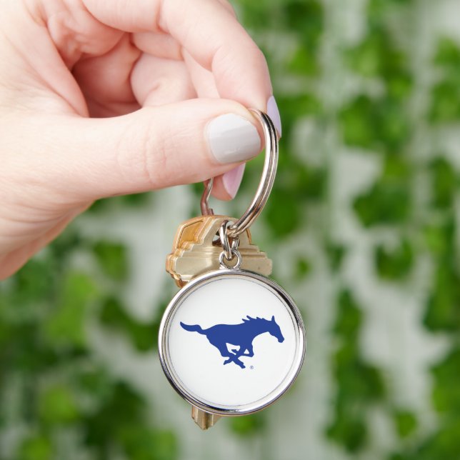 SMU Mustangs Keychain (Hand)