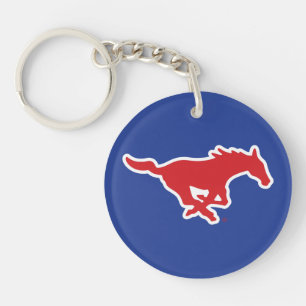 SMU Mustangs Keychain