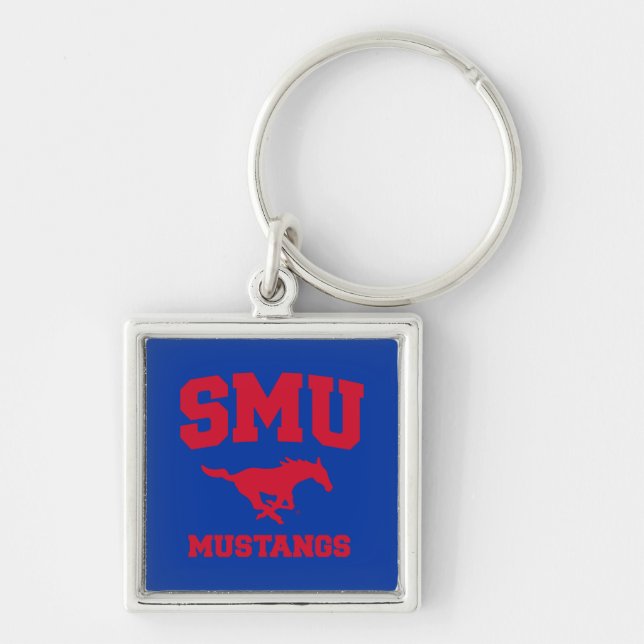 SMU Mustangs Keychain (Front)