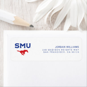 SMU Mustangs Label