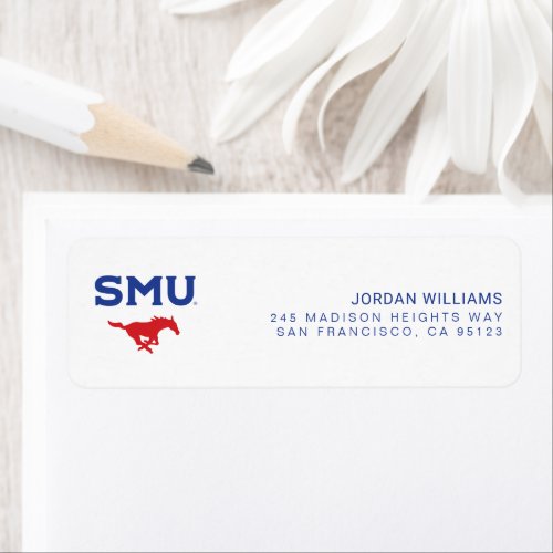 SMU Mustangs Label