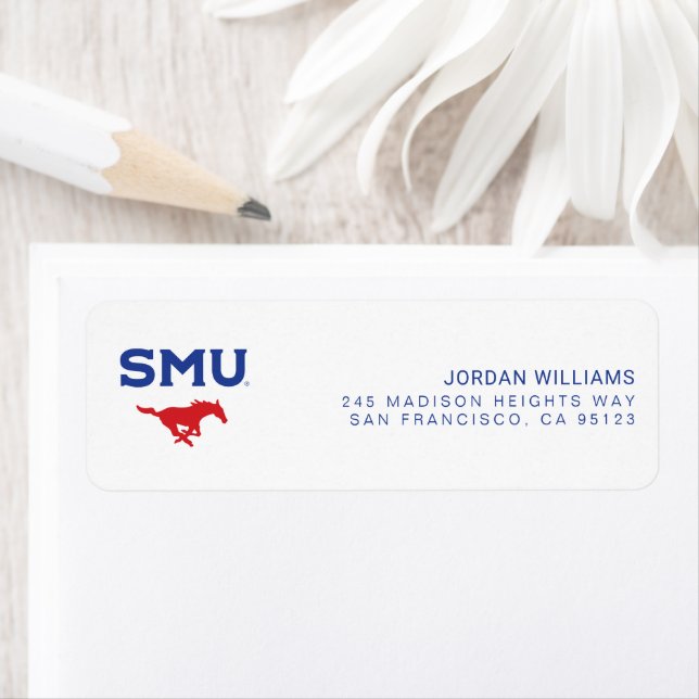 SMU Mustangs Label (Insitu)