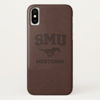 SMU Mustangs Leather