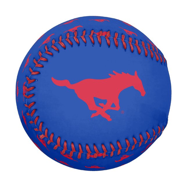 SMU Mustangs Logo Baseball (Front Left)