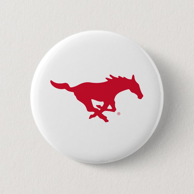 SMU Mustangs Logo Button (Front)