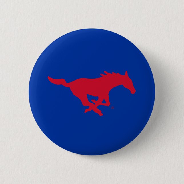 SMU Mustangs Logo Button (Front)