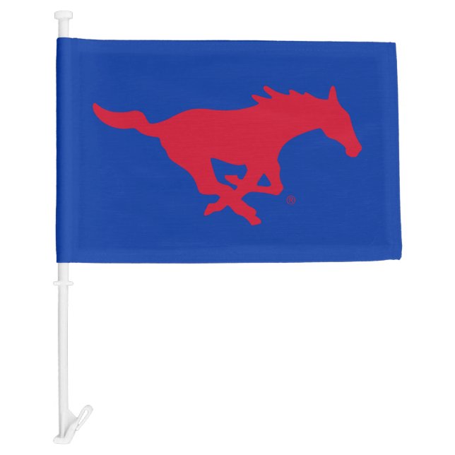 SMU Mustangs Logo Car Flag (Front)