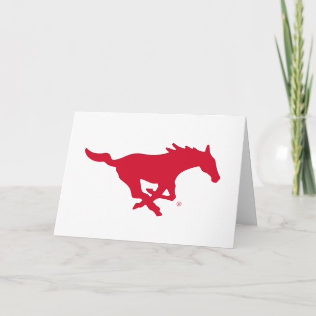 SMU Mustangs Logo Card (Front)