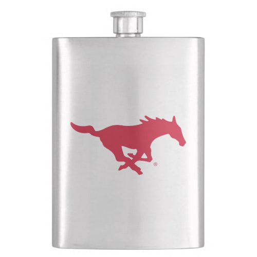 SMU Mustangs Logo Flask