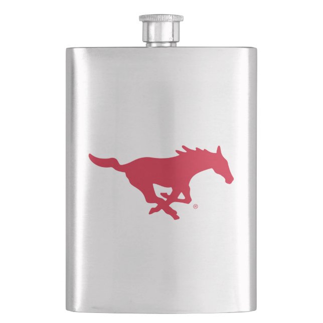 SMU Mustangs Logo Flask (Front)