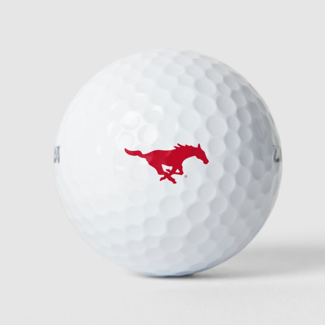 SMU Mustangs Logo Golf Balls (Front)