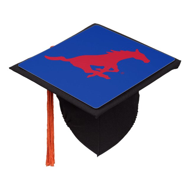 SMU Mustangs Logo Graduation Cap Topper (Angled)