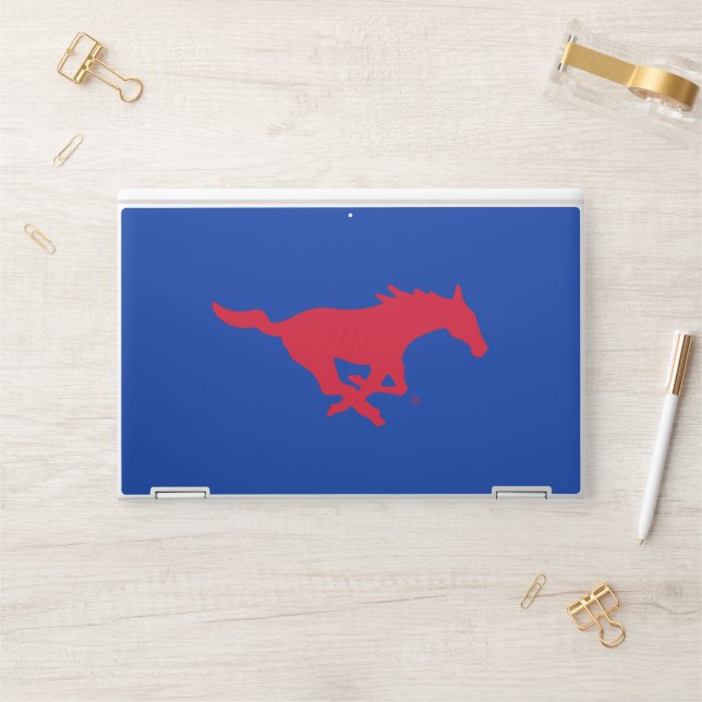 SMU Mustangs Logo HP Laptop Skin (Desk)