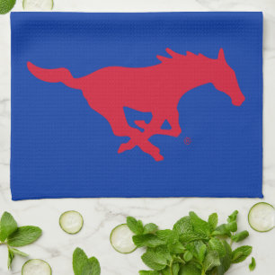 SMU Mustangs Logo Kitchen Towel