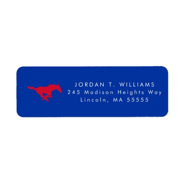 SMU Mustangs Logo Label (Front)