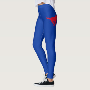 SMU Mustangs Logo Leggings