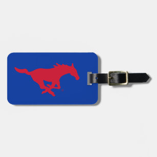 SMU Mustangs Logo Luggage Tag