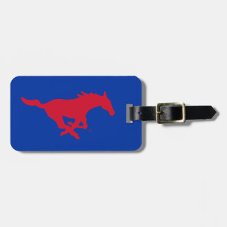 SMU Mustangs Logo Luggage Tag