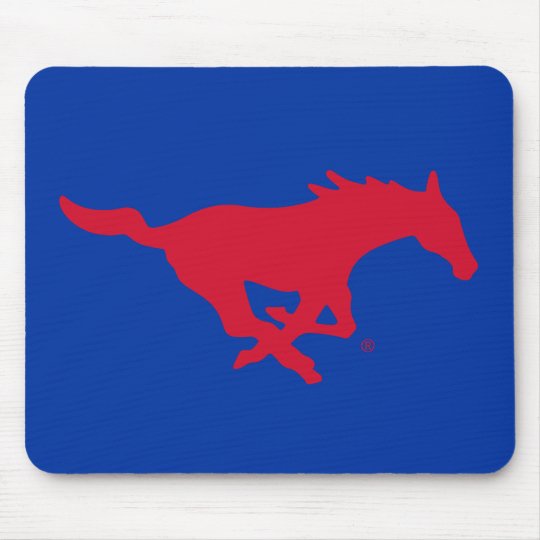 Smu Mustangs Logo Mouse Pad Zazzle Com