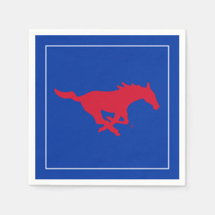 SMU Mustangs Logo Napkins