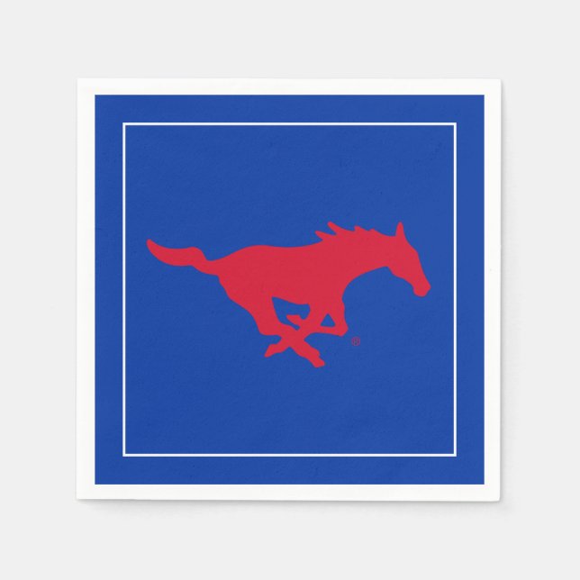 SMU Mustangs Logo Napkins (Front)