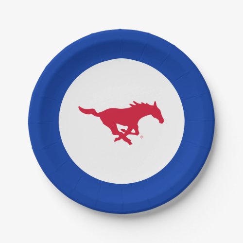 SMU Mustangs Logo Paper Plates
