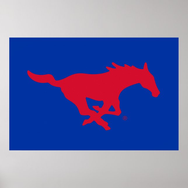 SMU Mustangs Logo Poster (Front)