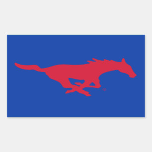 SMU Mustangs Logo Rectangular Sticker