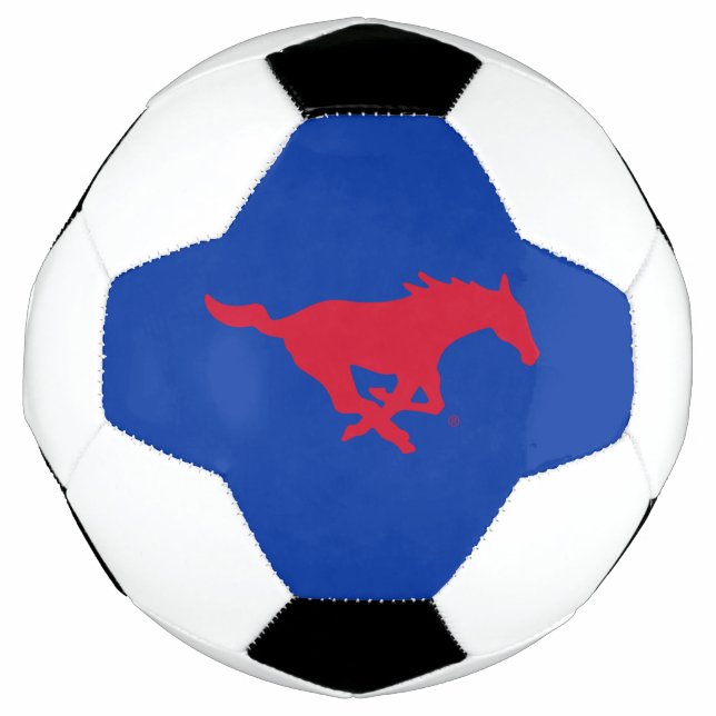 SMU Mustangs Logo Soccer Ball (Front)