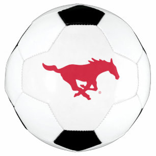 SMU Mustangs Logo Soccer Ball
