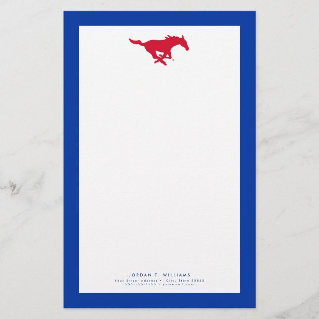 SMU Mustangs Logo Stationery (Front)