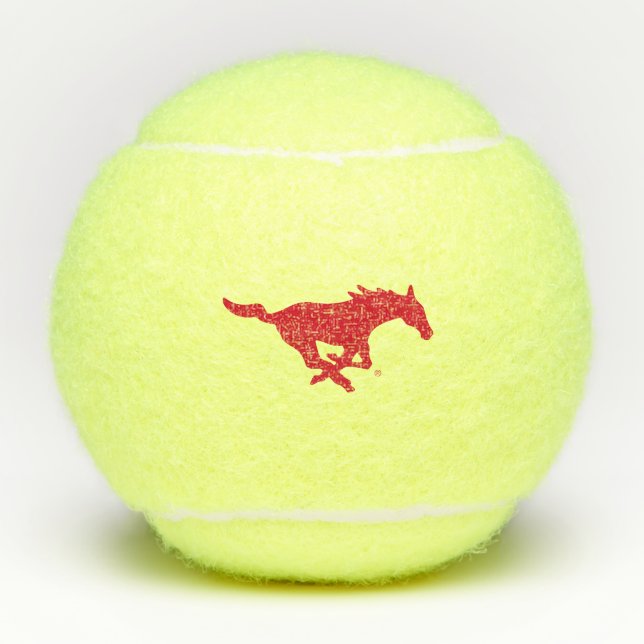 SMU Mustangs Logo Tennis Balls (Front)