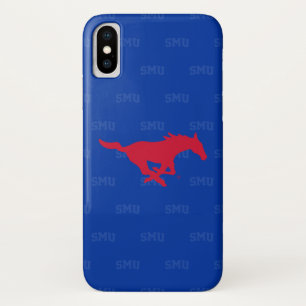 SMU Mustangs Logo Watermark iPhone X Case
