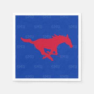 SMU Mustangs Logo Watermark Napkins
