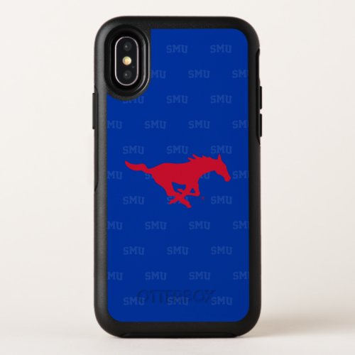 SMU Mustangs Logo Watermark OtterBox Symmetry iPhone XS Case