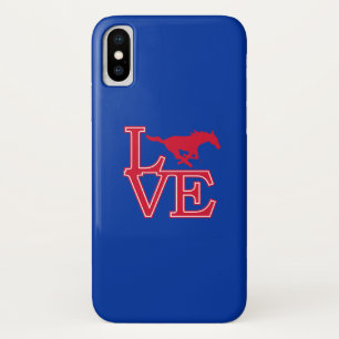 SMU Mustangs Love iPhone X Case