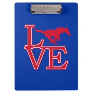SMU Mustangs Love Clipboard