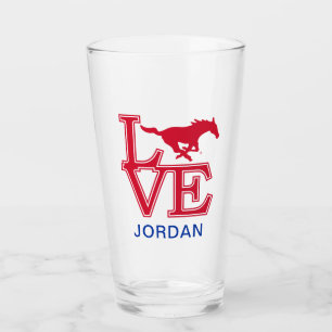 SMU Mustangs Love Glass