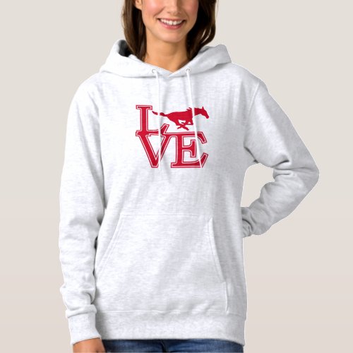 SMU Mustangs Love Hoodie