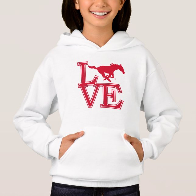 SMU Mustangs Love Hoodie (Front)
