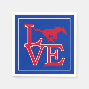 SMU Mustangs Love Napkins