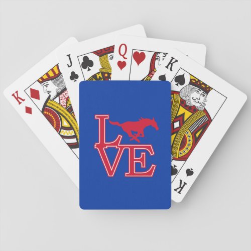 SMU Mustangs Love Poker Cards