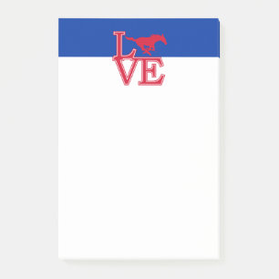 SMU Mustangs Love Post-it Notes